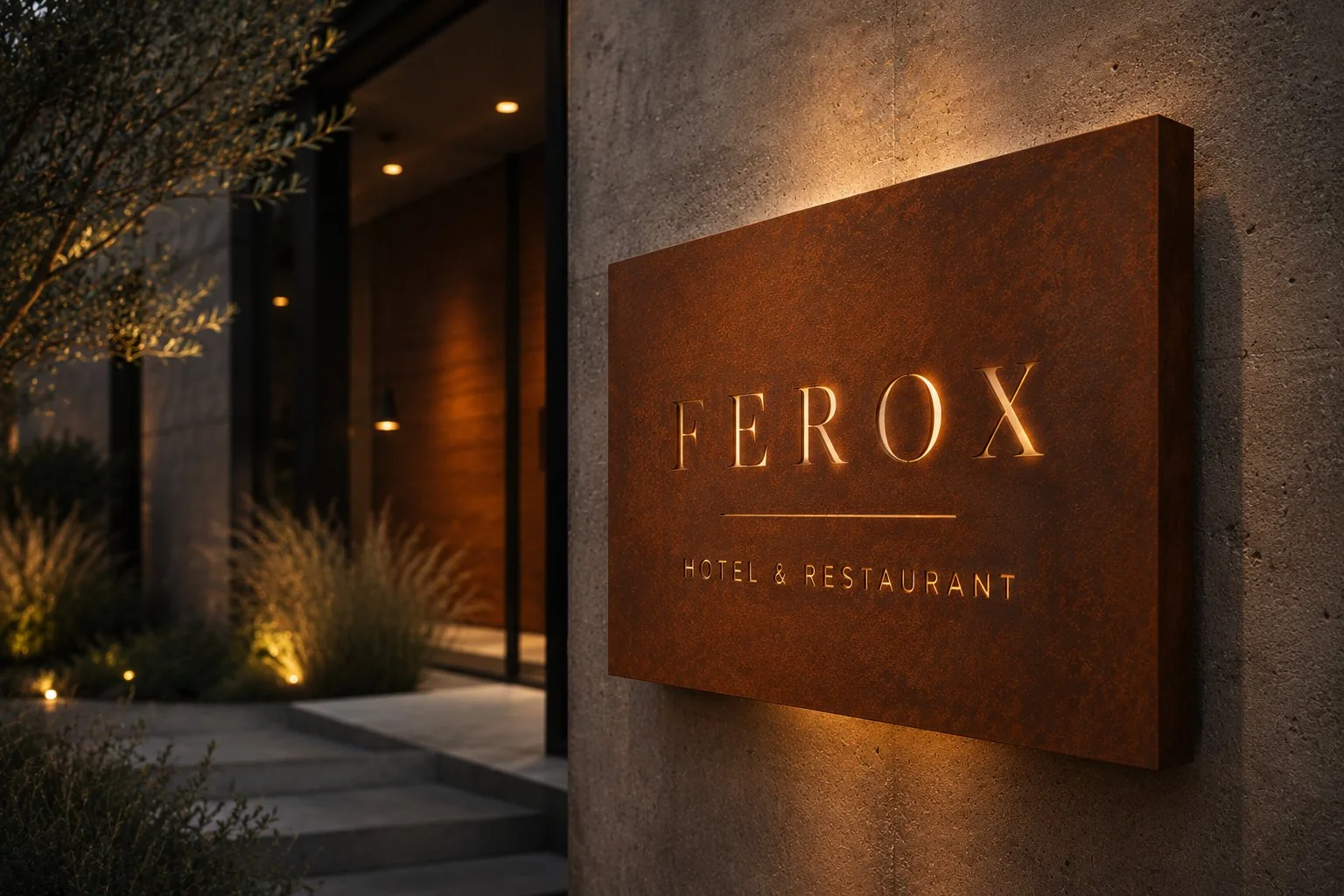Таблички та номерки з кортенової сталі — FEROX LVIV